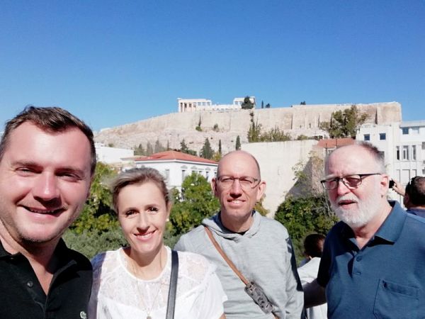 Selfie mit der Akropolis im Hintergrund